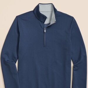 Brooks Brothers Performance Series Quarter Zip Mens Size Medium - Heather Navy